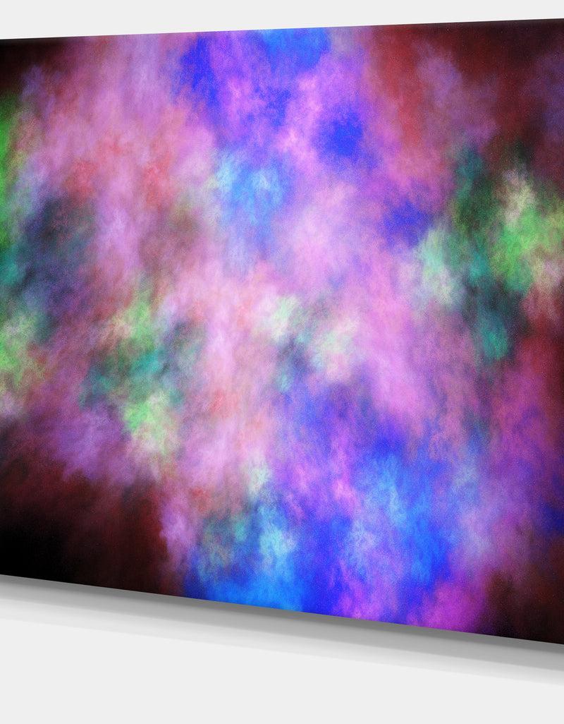 DesignQ Multi-Color Bright Sky With Stars'Extra Large Abstract Canvas Art Print
