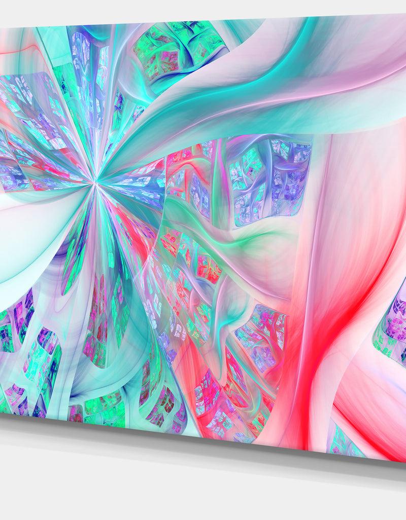 DesignQ Multi-Color Fractal Exotic Plant Stems - Extra Large Canvas Art Print