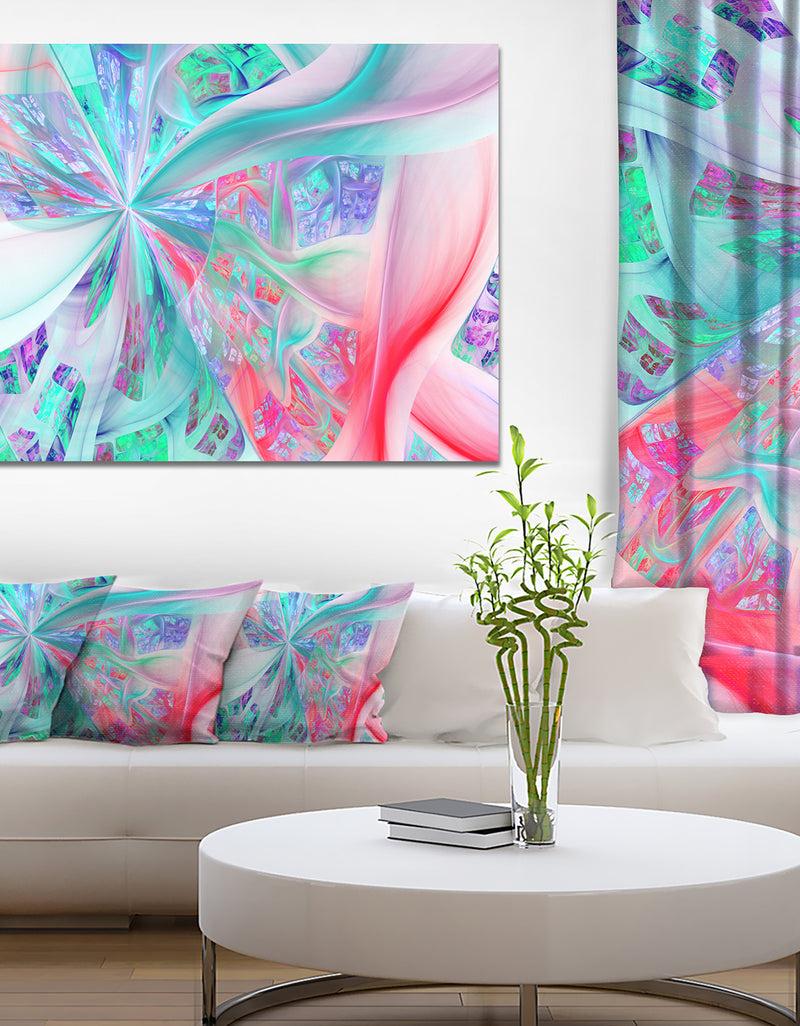DesignQ Multi-Color Fractal Exotic Plant Stems - Extra Large Canvas Art Print