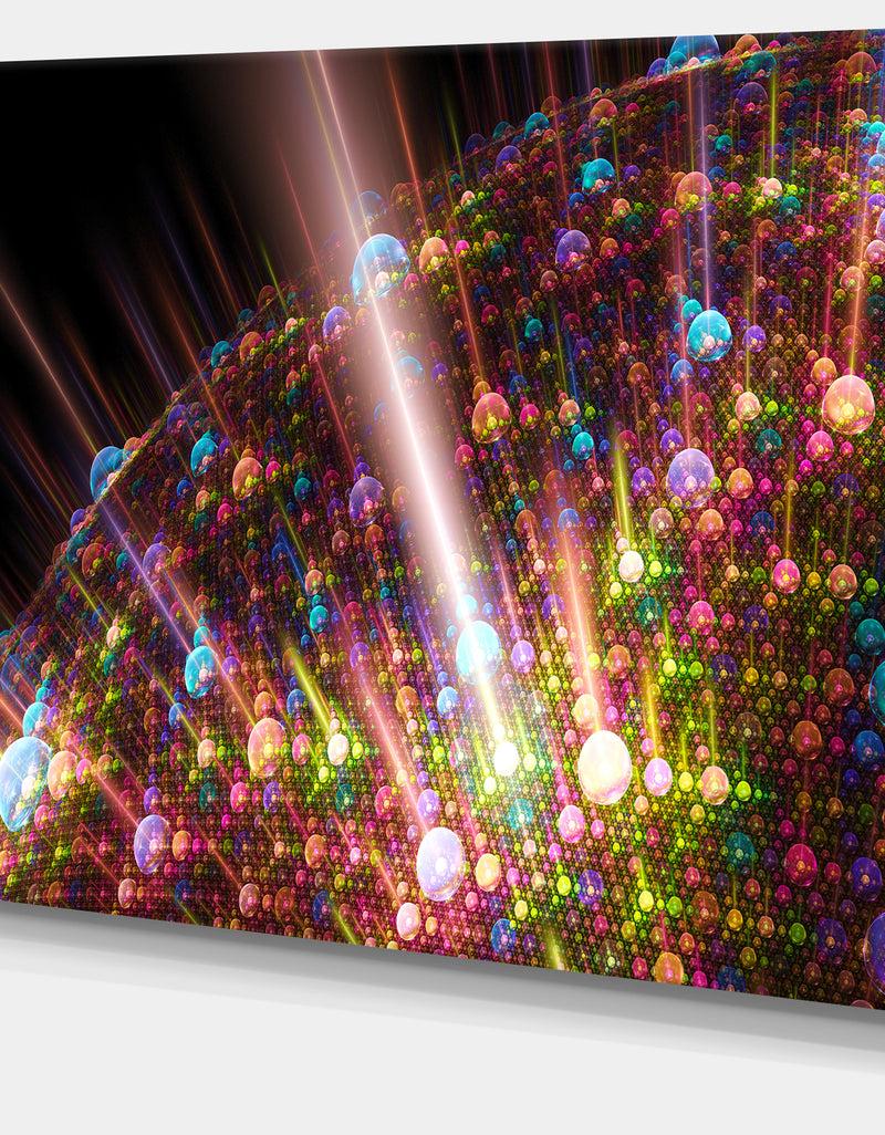 DesignQ Multi-Color Solar Bubbles Planet - Extra Large Abstract Canvas Art Print