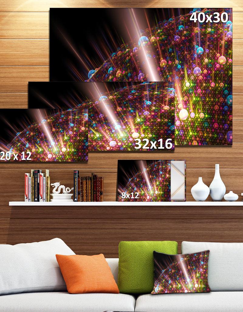 DesignQ Multi-Color Solar Bubbles Planet - Extra Large Abstract Canvas Art Print