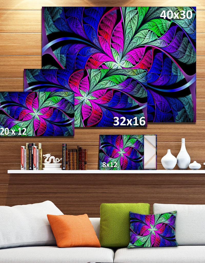 DesignQ Multi-Color Stained Glass Texture - Abstract Wall Art On Canvas