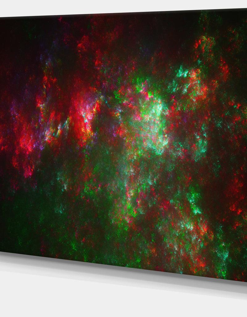 DesignQ Multi-Color Starry Fractal Sky - Abstract Artwork On Canvas
