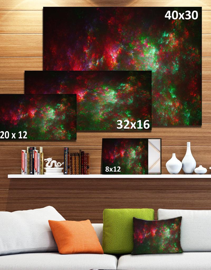 DesignQ Multi-Color Starry Fractal Sky - Abstract Artwork On Canvas