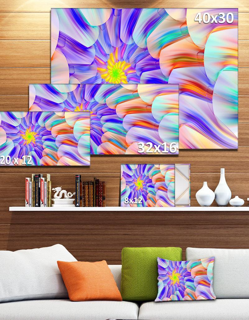 DesignQ Multi-Colored Stain Glass With Spirals - Modern Floral Art