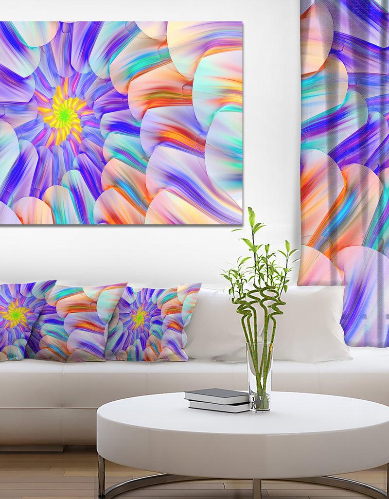 DesignQ Multi-Colored Stain Glass With Spirals - Modern Floral Art