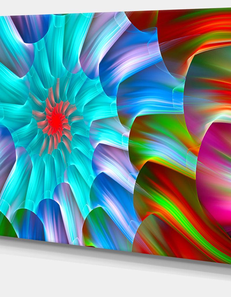 DesignQ Multi-Layered Fractal Spirals - Extra Large Abstract Canvas Art Print
