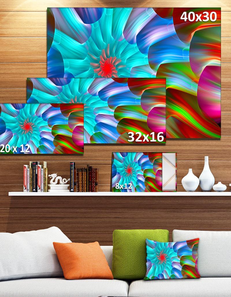 DesignQ Multi-Layered Fractal Spirals - Extra Large Abstract Canvas Art Print