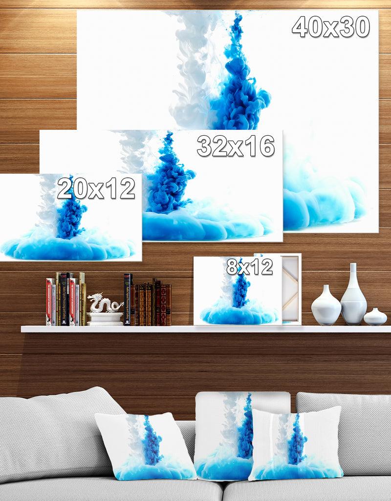 DesignQ Multicolored Swirling Drop Of Ink In Water - Contemporary Art On Wrapped Canvas