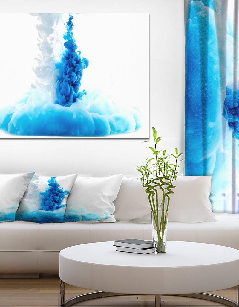 DesignQ Multicolored swirling drop of ink in water - Contemporary Art on wrapped Canvas