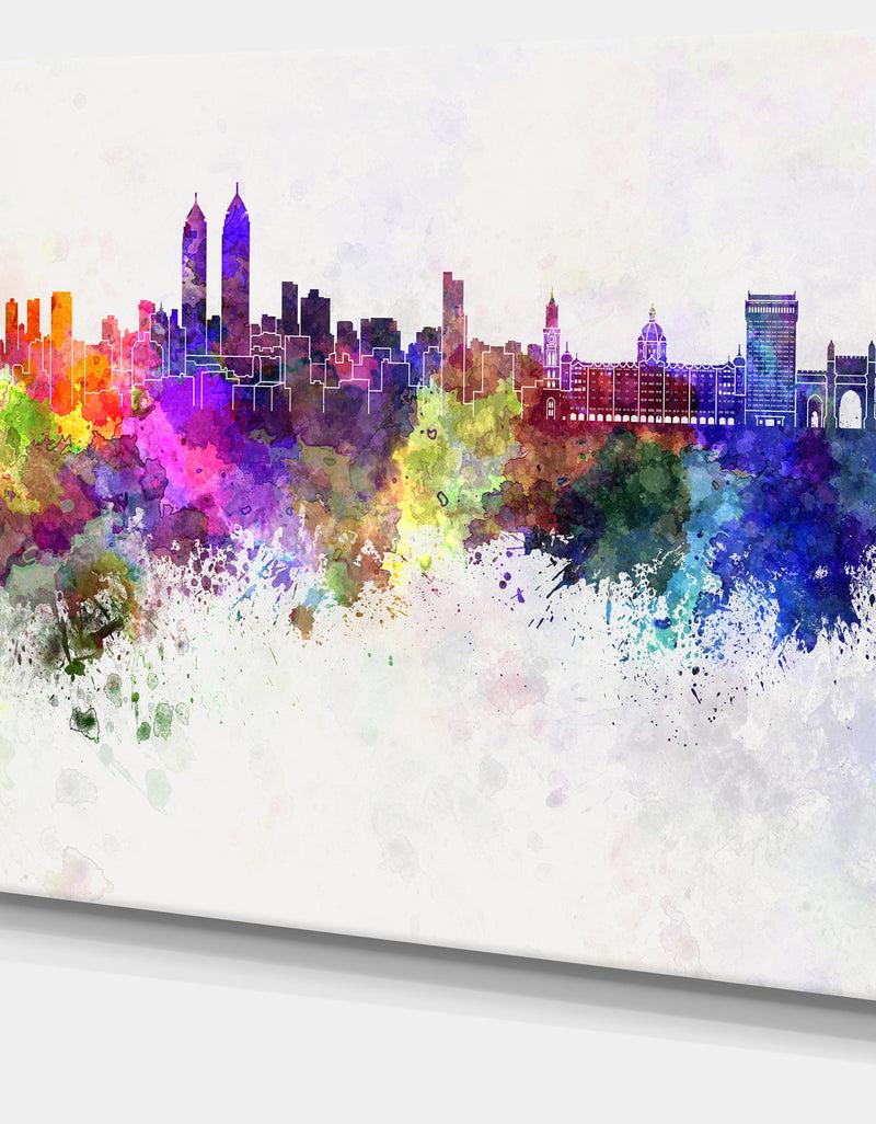 DesignQ Mumbai Skyline - Cityscape Canvas Wall Art Print
