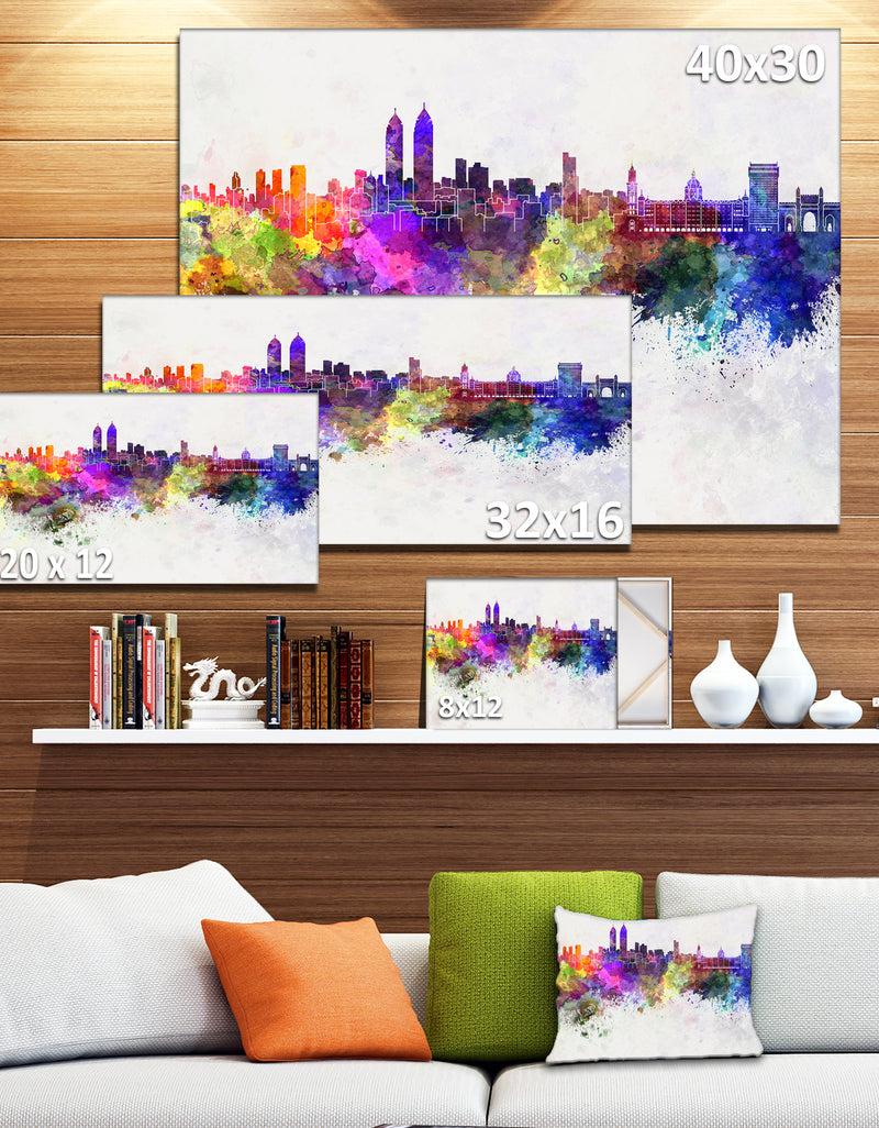DesignQ Mumbai Skyline - Cityscape Canvas Wall Art Print
