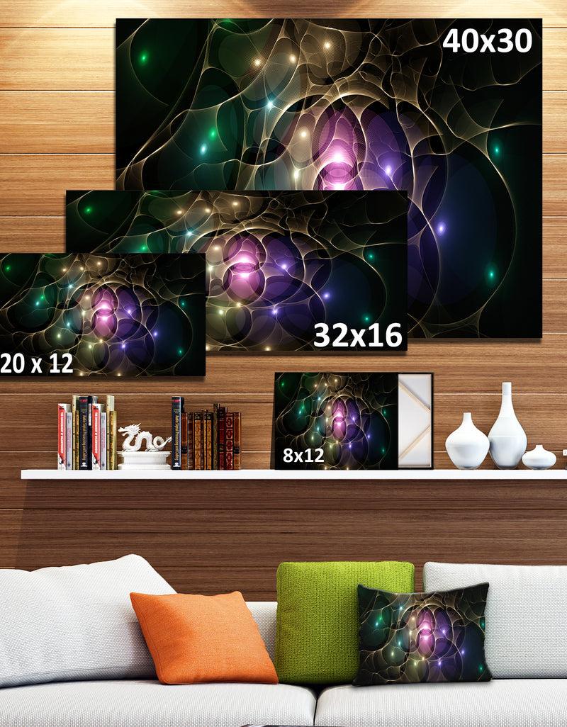 DesignQ Myriad Of Colored Space Circles - Extra Large Abstract Canvas Art Print