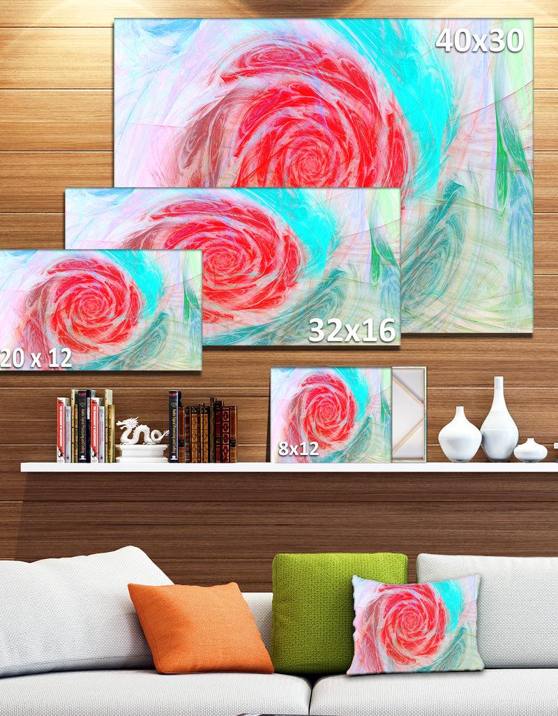 DesignQ Mysterious Abstract Rose - Modern Floral Large Canvas Art