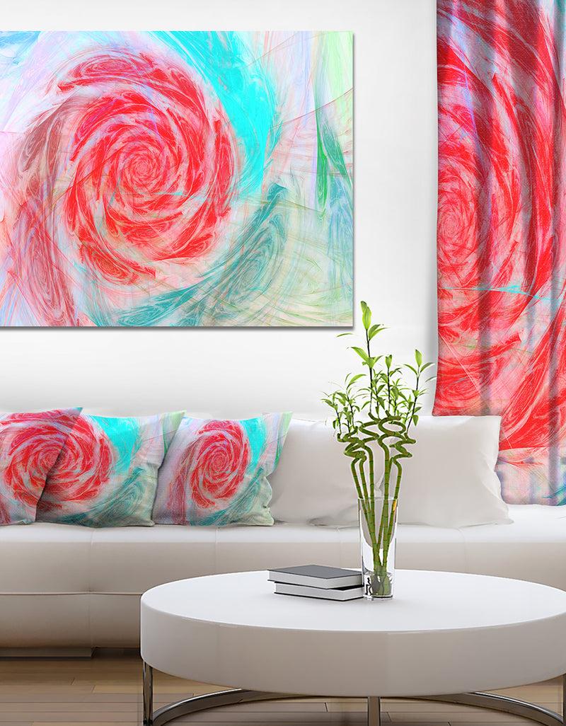 DesignQ Mysterious Abstract Rose - Modern Floral Large Canvas Art