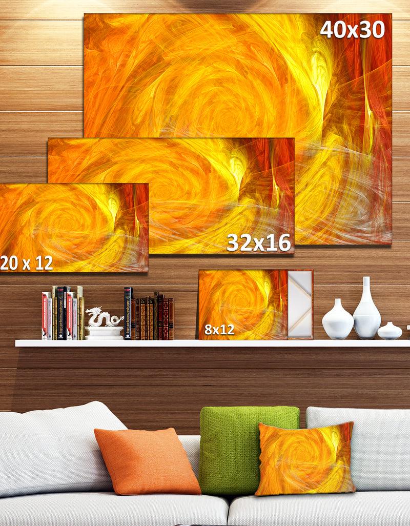 DesignQ Mystic Abstract Fractal Rose - Abstract Wall Art Canvas