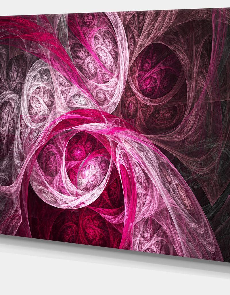 DesignQ Mystic Pink Fractal Wallpaper - Abstract Wall Art Canvas