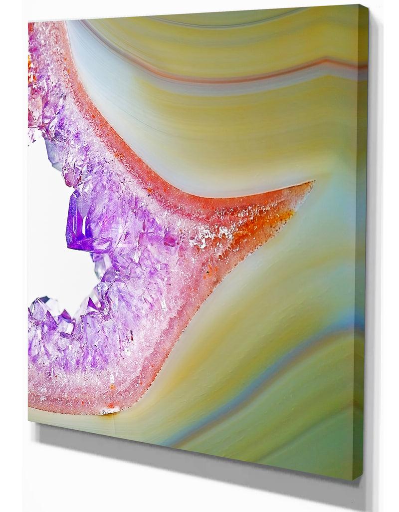 DesignQ Natural Agate - Stone Photographic On Wrapped Canvas