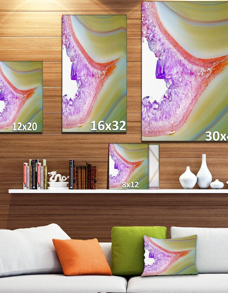 DesignQ Natural Agate - Stone Photographic On Wrapped Canvas
