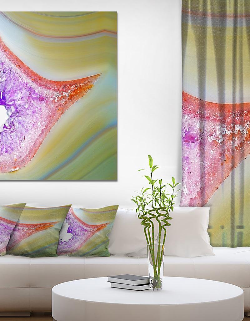 DesignQ Natural agate - Stone Photographic on Wrapped Canvas