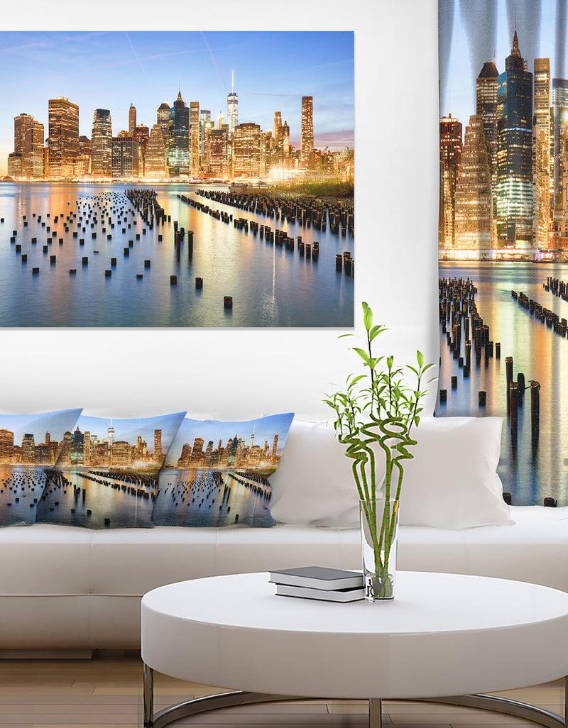 DesignQ New York Skyline with Skyscrapers - Cityscape Canvas print
