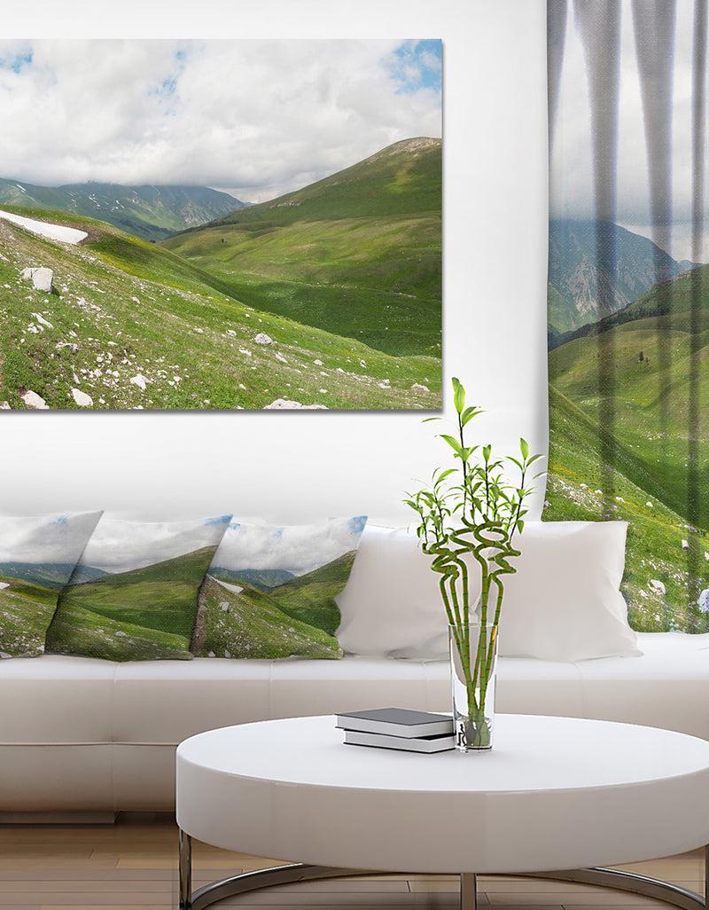DesignQ North Caucasus Green Mountains - Landscape Wall Artwork