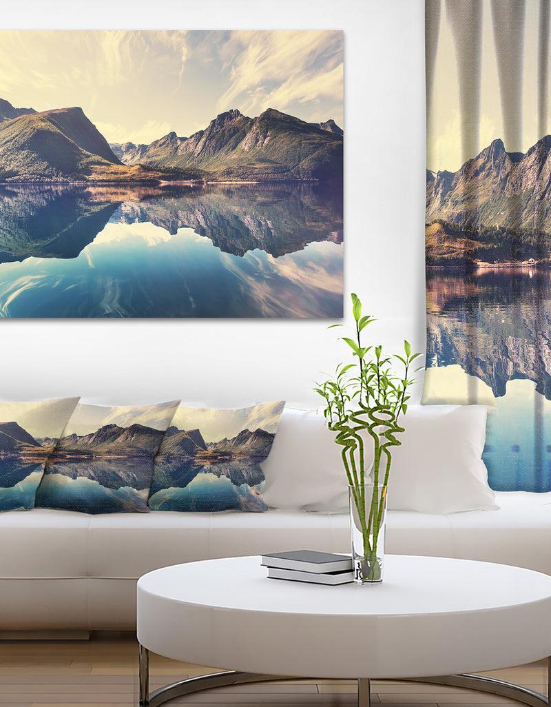 DesignQ Norway Summer Mountains - Landscape Photo Canvas Print