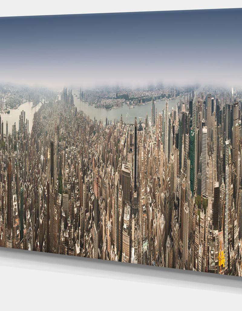DesignQ NYC 360 Degree Panorama - Cityscape Photography Canvas Print