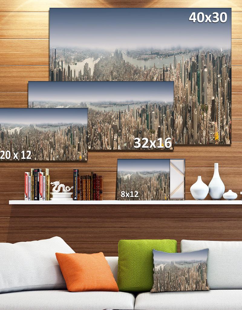 DesignQ NYC 360 Degree Panorama - Cityscape Photography Canvas Print