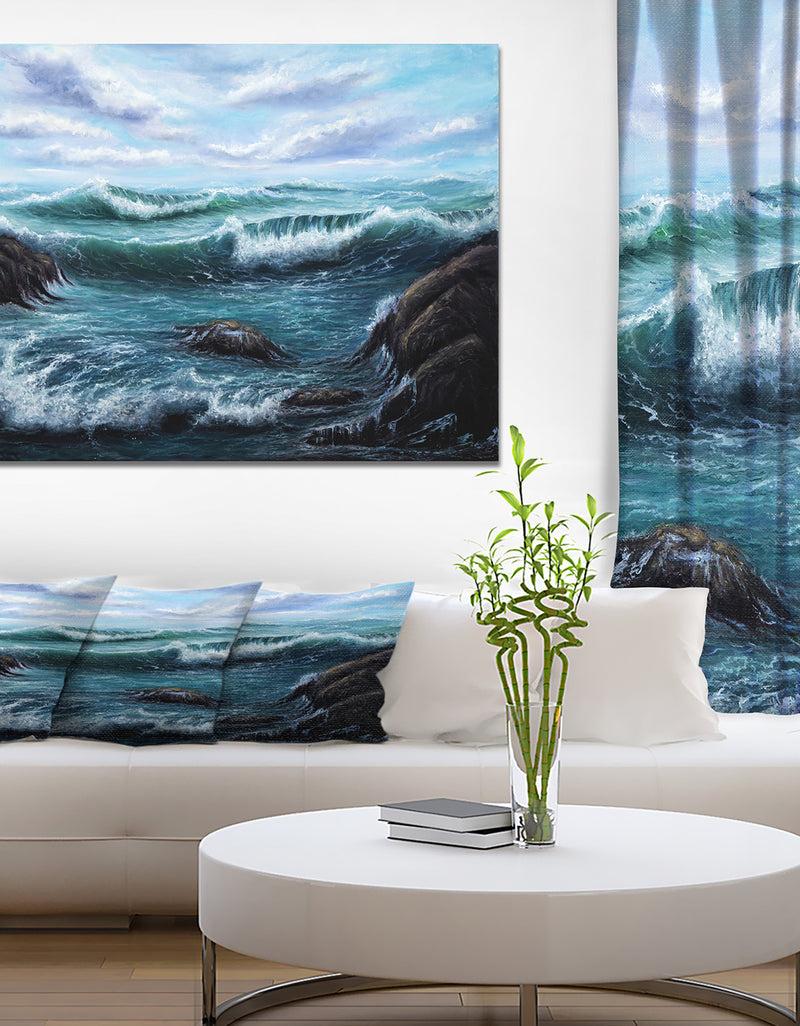 DesignQ Ocean Shore View - Sea & Shore Photography On Wrapped Canvas