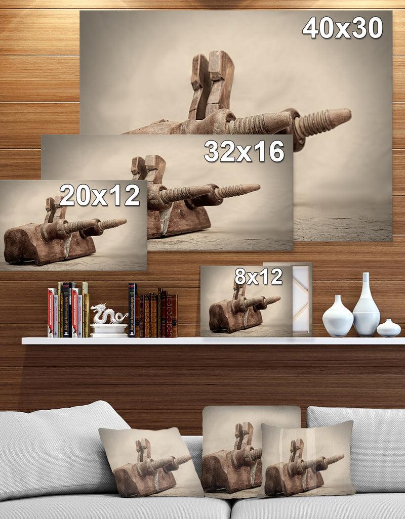 DesignQ Oild Joinery Wood Working Tools - Vintage Painting Print On Wrapped Canvas