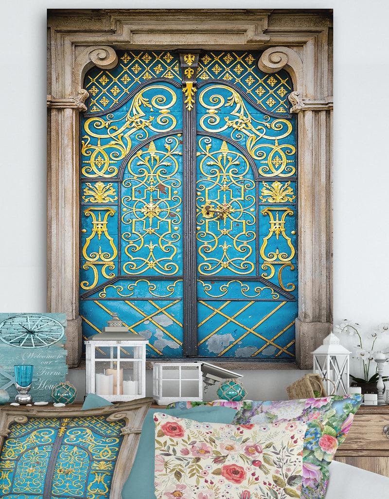 DesignQ Old-European Door Vintage - Vintage Gallery-wrapped Canvas