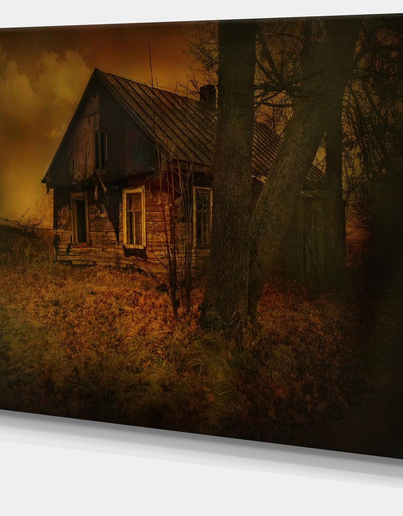 DesignQ Old House Landscape - Photography Canvas Print