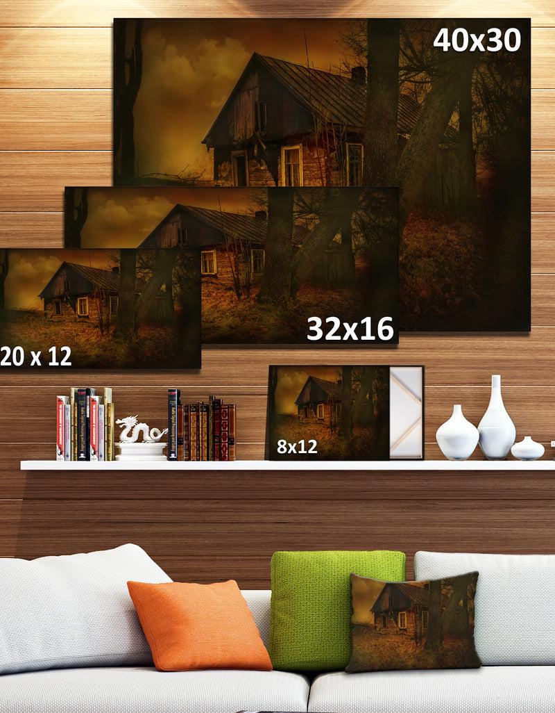 DesignQ Old House Landscape - Photography Canvas Print
