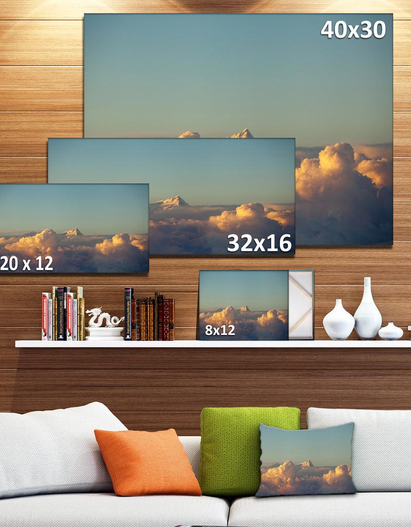 DesignQ Orange Clouds Colorful Sunset In Sky - Extra Large Wall Art Landscape