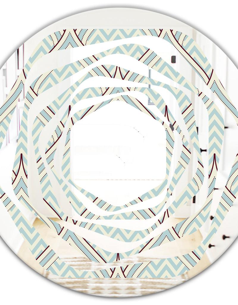 DesignQ Ornament With Decorative Elements. - Modern Round Or Oval Wall Mirror - Whirl