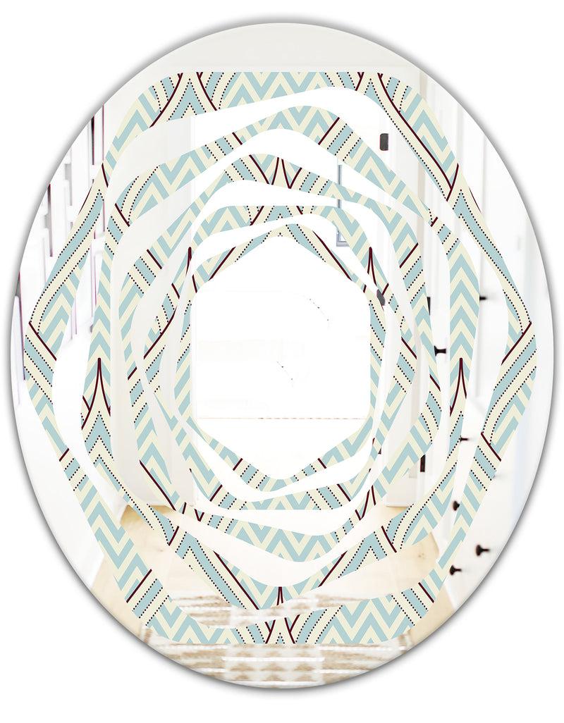 DesignQ Ornament With Decorative Elements. - Modern Round Or Oval Wall Mirror - Whirl