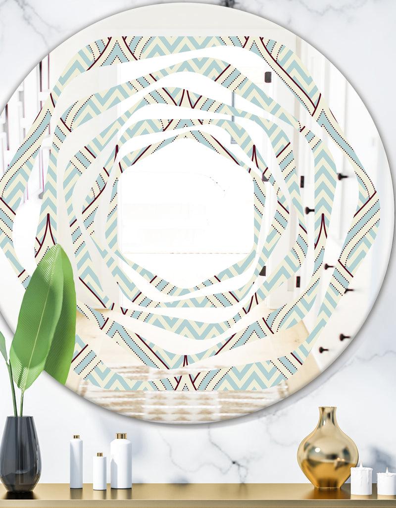 DesignQ Ornament with decorative elements. - Modern Round or Oval Wall Mirror - Whirl
