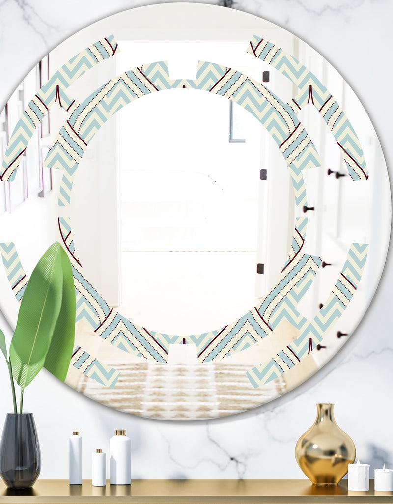 DesignQ Ornament with decorative elements. - Modern Round or Oval Wall Mirror - Space