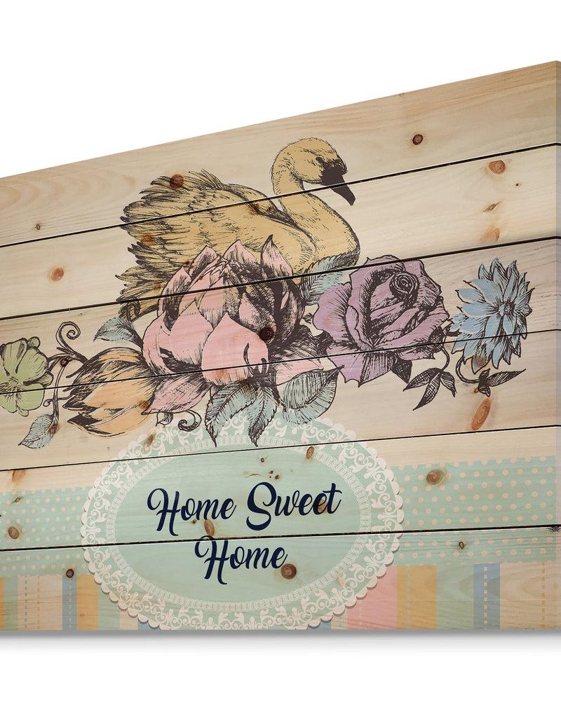DesignQ Our Home Is Your Home - Textual Entrance Art On Wood Wall Art