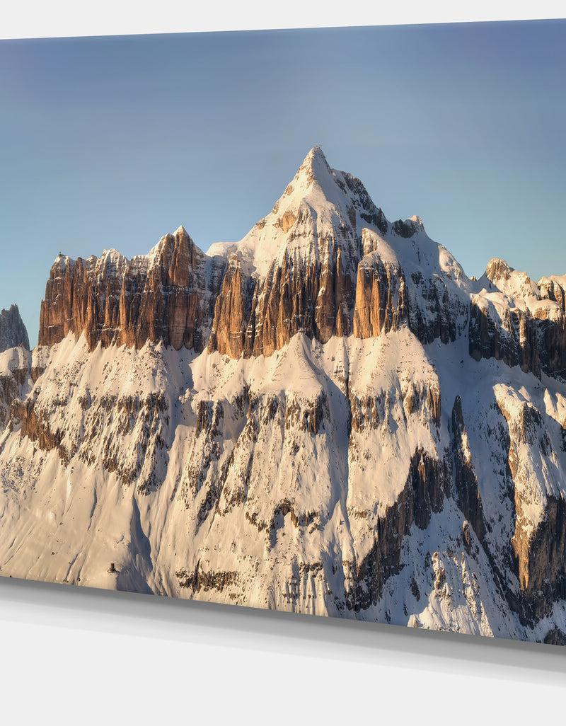 DesignQ Overcast Sky Over Italian Alps - Landscape Print Wall Artwork