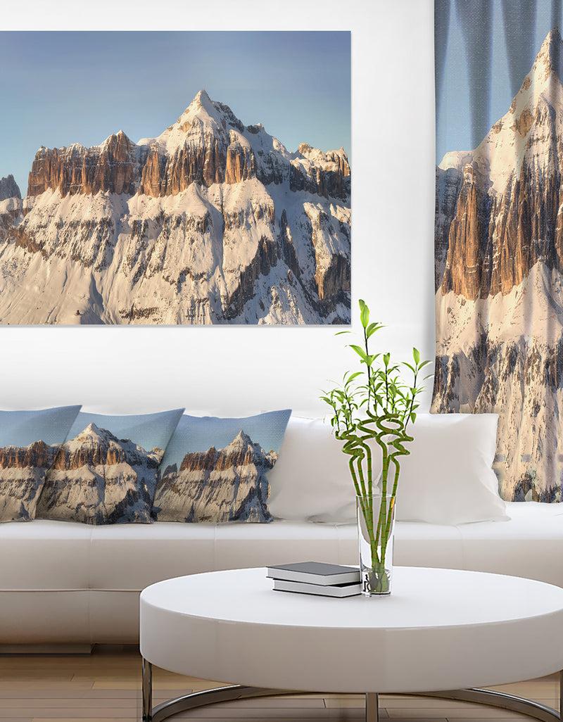 DesignQ Overcast Sky over Italian Alps - Landscape Print Wall Artwork