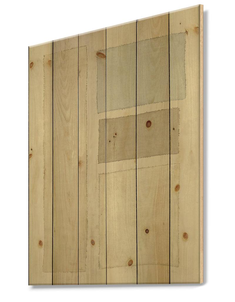DesignQ Painted Weaving III FB - Modern & Contemporary Print On Natural Pine Wood