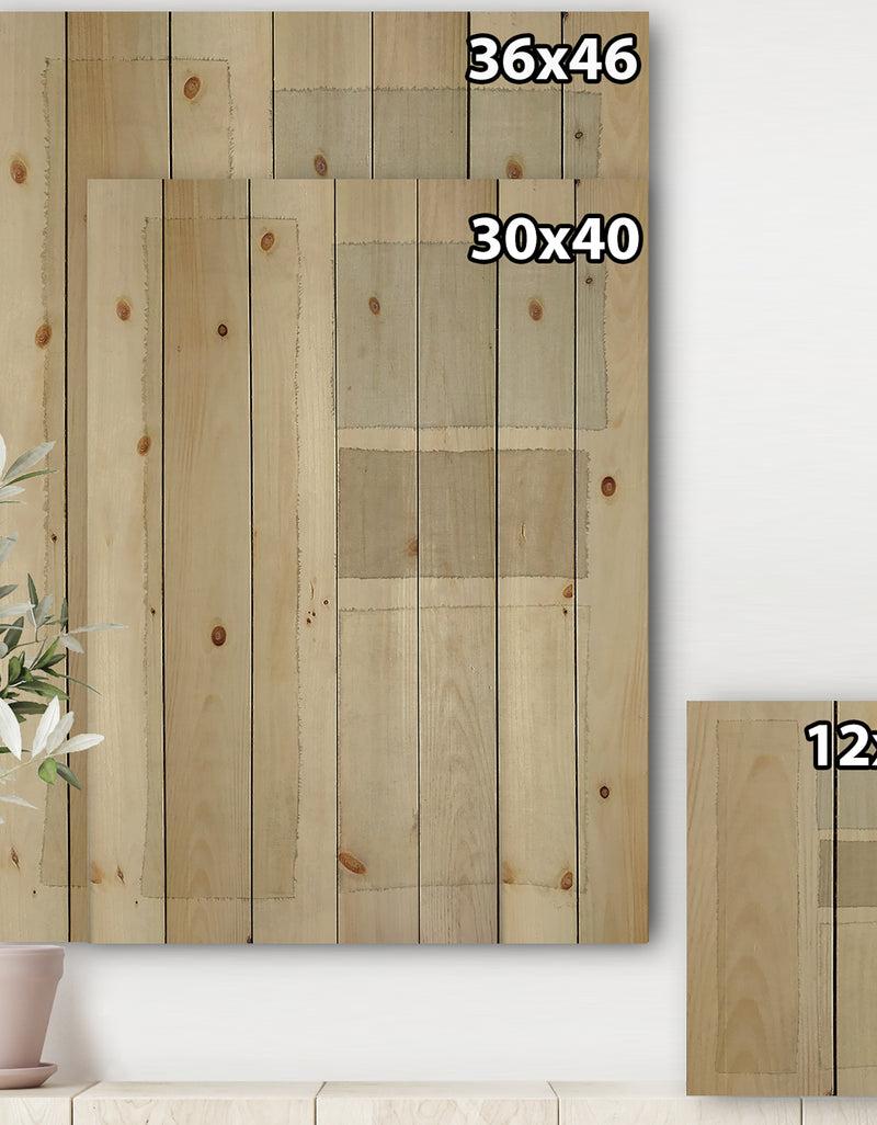 DesignQ Painted Weaving III FB - Modern & Contemporary Print On Natural Pine Wood