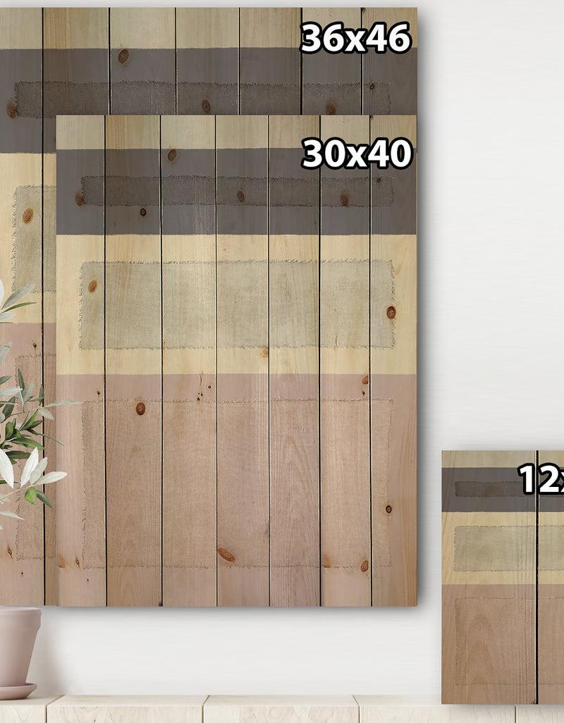 DesignQ Painted Weaving IV FB - Modern & Contemporary Print On Natural Pine Wood