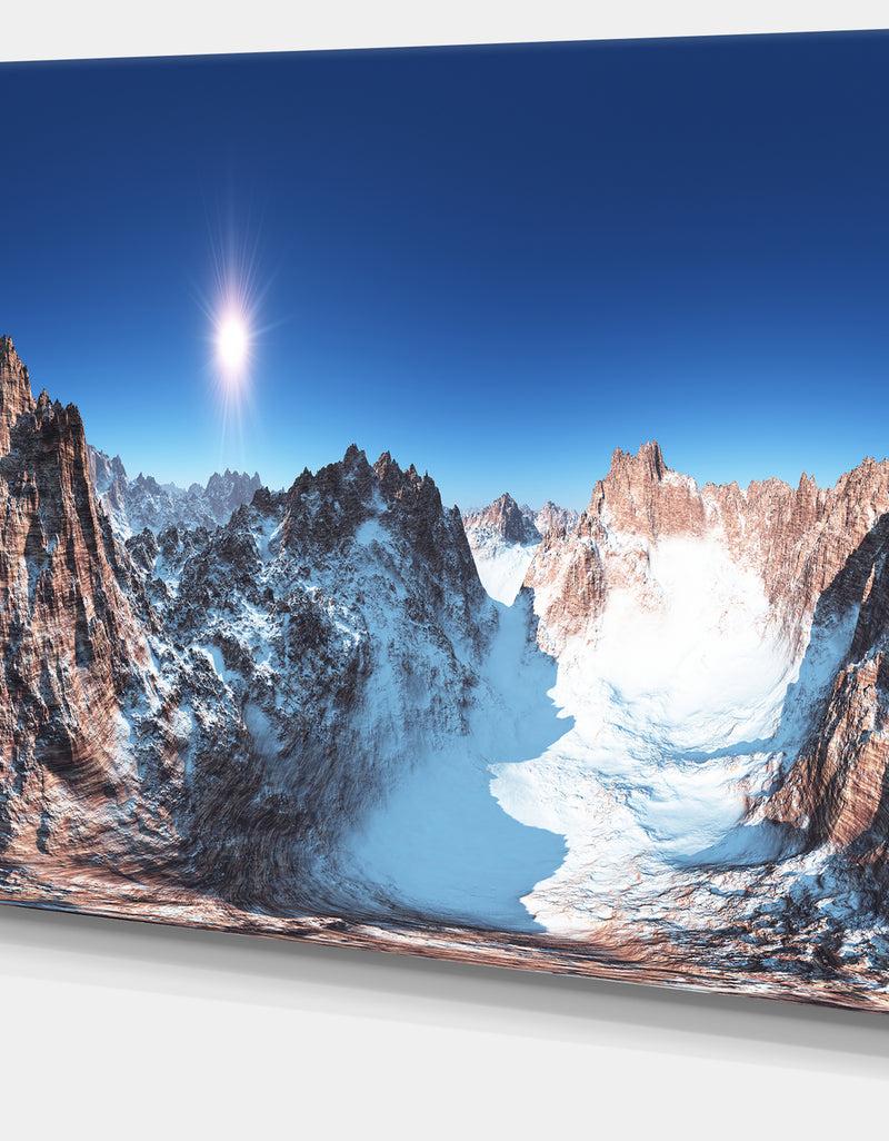 DesignQ Panorama Of Rocky Mountains - Landscape Wall Artwork