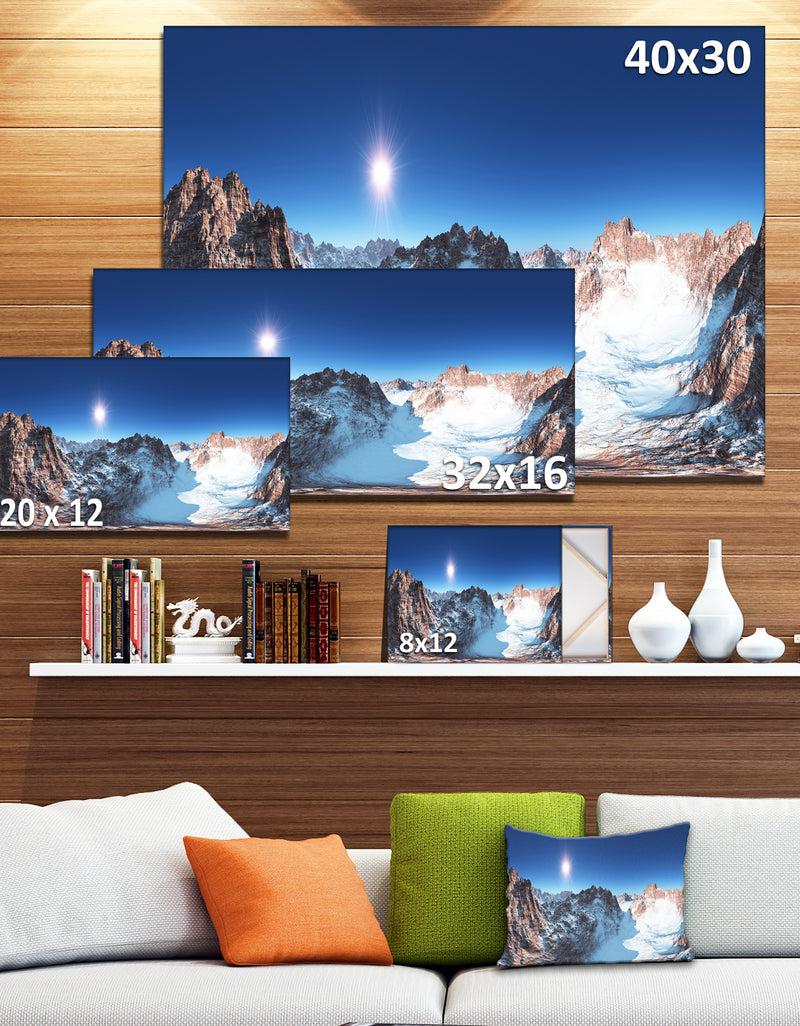 DesignQ Panorama Of Rocky Mountains - Landscape Wall Artwork