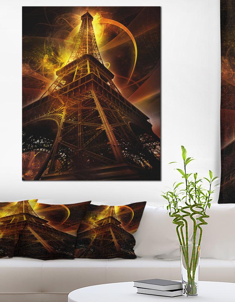 DesignQ Paris Eiffel Tower on Fantasy Background - Cityscape Canvas print