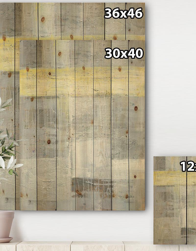 DesignQ Patchwork Abstract I - Modern & Contemporary Print On Natural Pine Wood