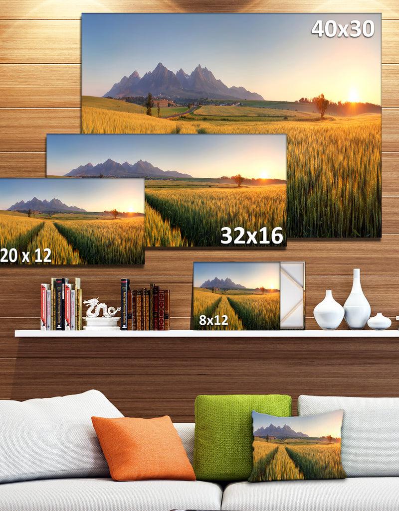 DesignQ Path In The Wheat Field - Landscape Wall Artwork